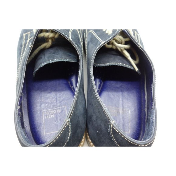 14th & Union Navy Blue Leather Lace Up Dress Casual Oxfords Shoes Men\'s 11 M main image 9